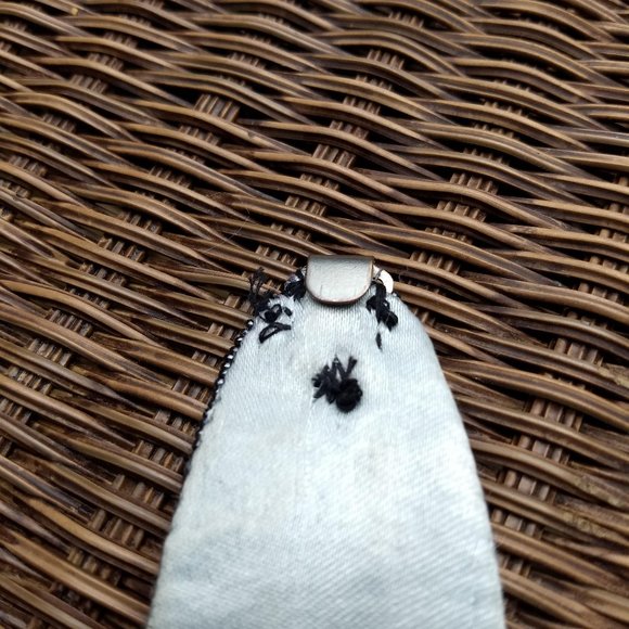 vintage 80s hematite grey seed bead belt clutch set - Picture 15 of 15